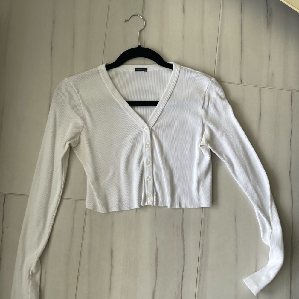 Brandy Melville long sleeve white top